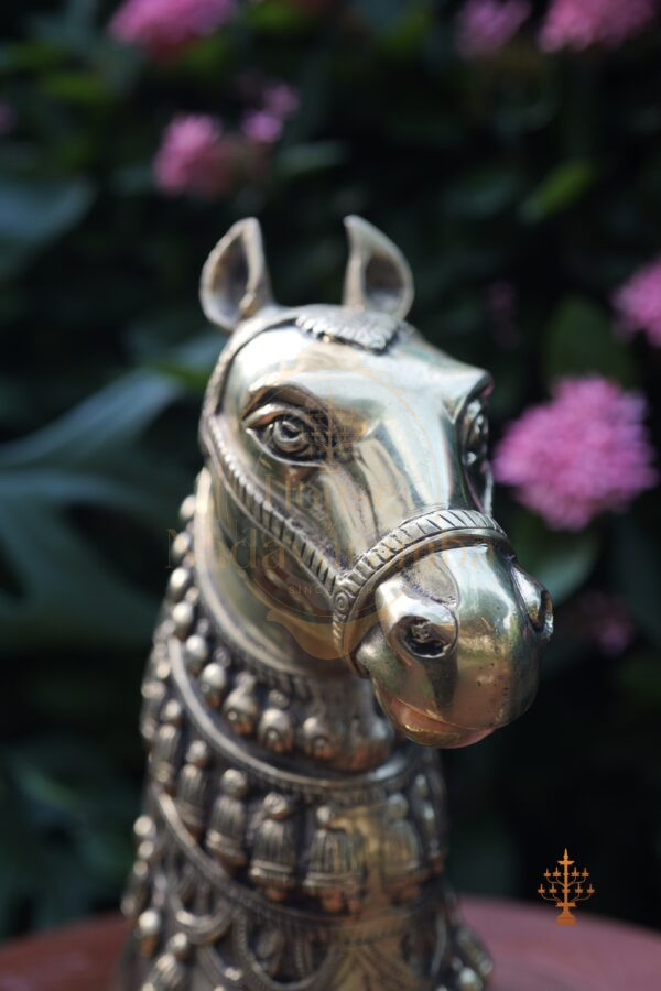 Veera Signature – Solid Brass Horse Bust Sculpture