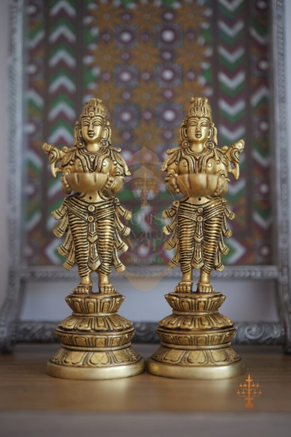 Deepa Sundari Lady Lamp – Traditional Solid Brass Deep Lady Vilakku