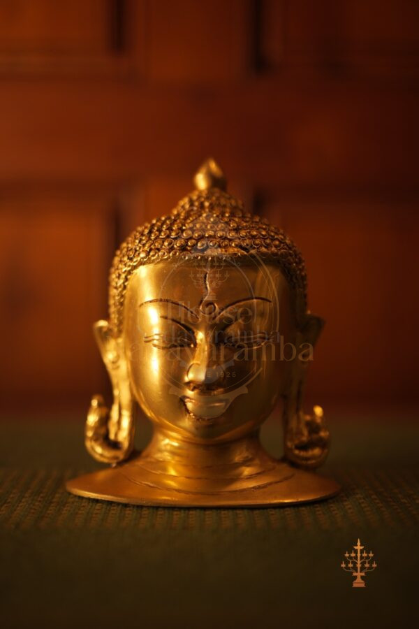 Buddha Face Wall Hanging – Solid Brass Home Wall Decor