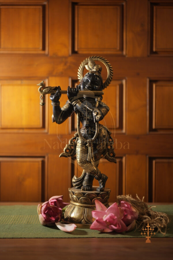 Heritage Shyam Krishna – 18 Inch Black Brass Lord Krishna Idol