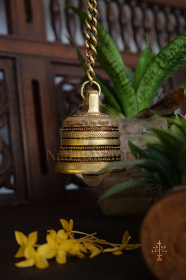 Temple Heritage Hanging Bell – Premium Solid Brass