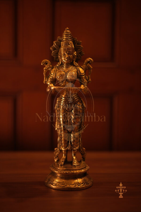 Heritage Deepa Sundari Pavai Vilakku – 10 Inch Solid Brass Traditional Lady Lamp