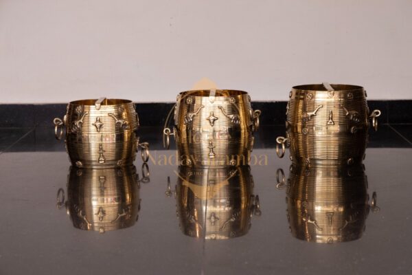 Kerala Traditional Brass Para – Heritage Paddy Measuring Vessel