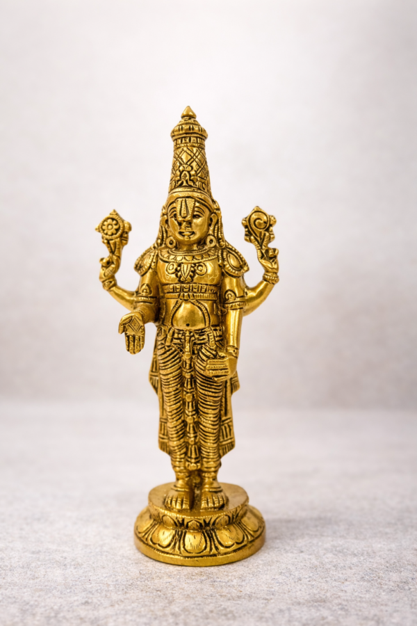 Sri Tirumala Standing Balaji – Solid Brass Lord Venkateswara Idol