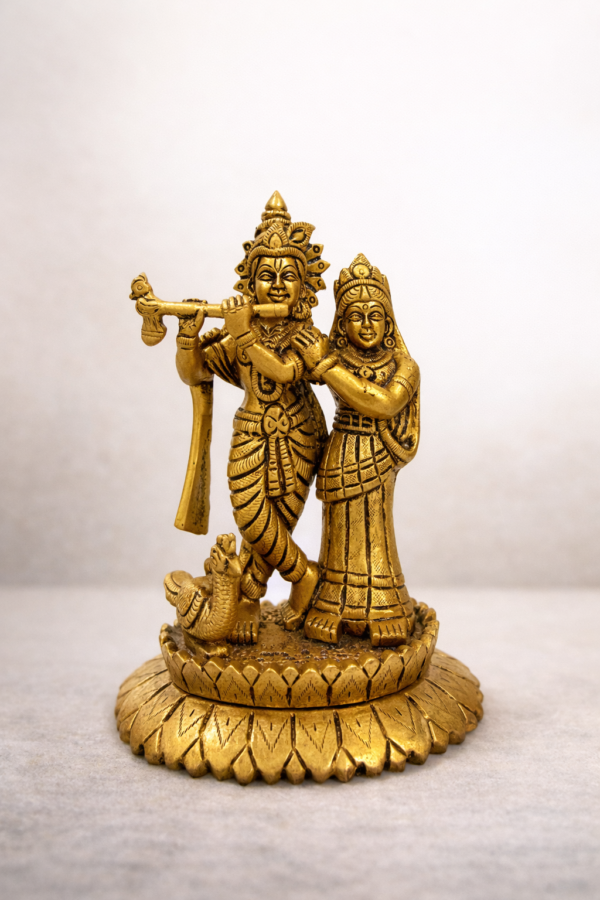 Divine Radha Krishna Idol – Budget Friendly Solid Brass Statue