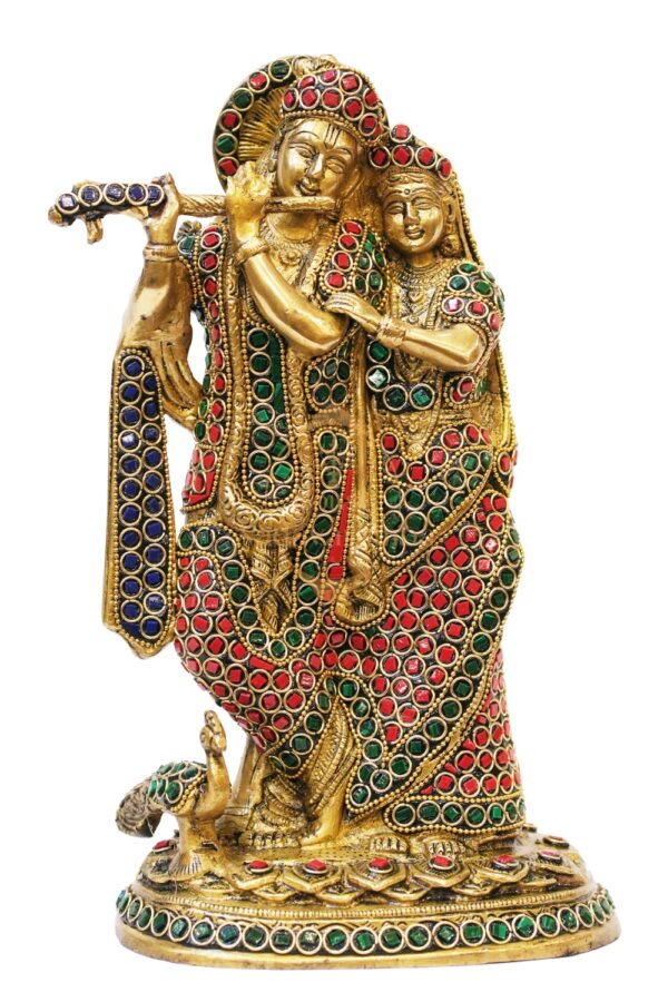 Divine Radha Krishna – Handcrafted Stone Idol